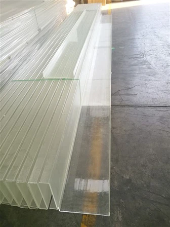 Tempered U Shaped Glass Partition